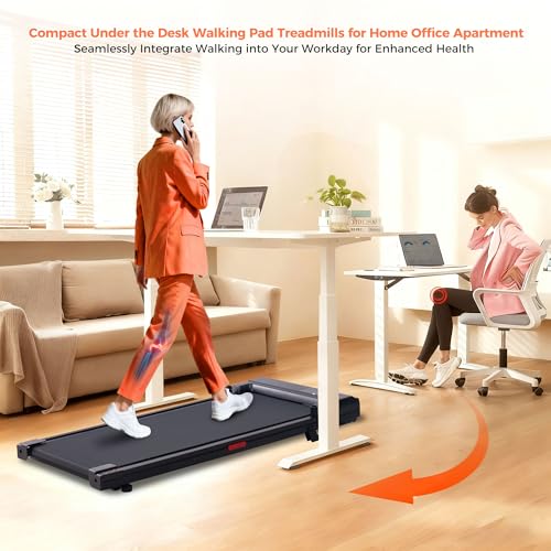 Walking Pad Treadmill with Handle Bar, 2026 Upgrade Portable Under Desk Treadmill for Home Small with Handles, 3.0HP Walking Pad for Home, 0.6-7.6MPH, 350LBS
