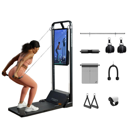 Gym Monster Smart Home Gym, Multifunctional Strength Training Machine, Smith Machine Power Cage Workout Station, Squat Rack Cable Machine, Full Body Fitness Equipment for Home Workout