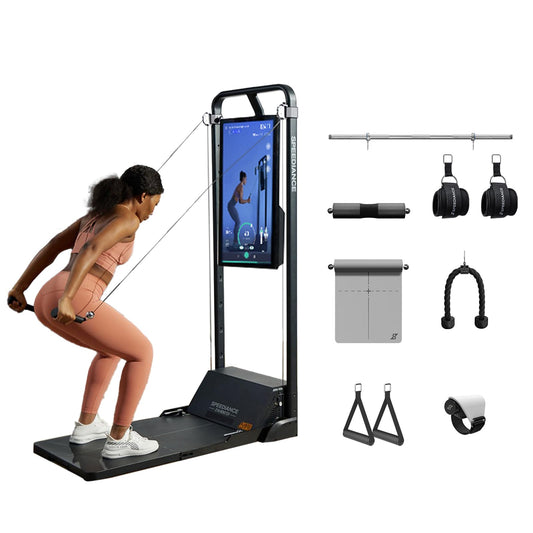 Gym Monster Smart Home Gym, Multifunctional Strength Training Machine, Smith Machine Power Cage Workout Station, Squat Rack Cable Machine, Full Body Fitness Equipment for Home Workout