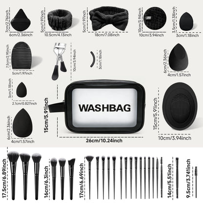 Makeup Brush Set, 62Pcs Makeup Brushes Set Professional, Multi-functional Makeup Brush Sets & Kits with Case Facial Makeup Accessories, Foundation Makeup Brush Kit Eye Make up Brushes & Tools