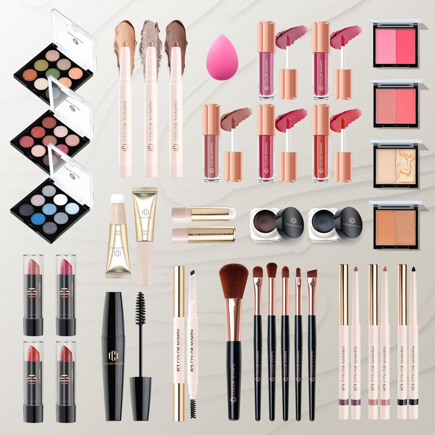 Makeup Sets for Teens Girls Women, Professional Makeup Kits All In One Makeup Set Storage Train Case, Beginner Full Cosmetics Kit with Eyeshadow Blush Lipstick Lipgloss Mascara etc Black