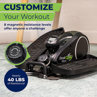 Ellipse Leg Exerciser - Under Desk Elliptical Machine and Foot Pedal Exerciser - Leg Exerciser While Sitting - Compact Under Desk Exercise Equipment