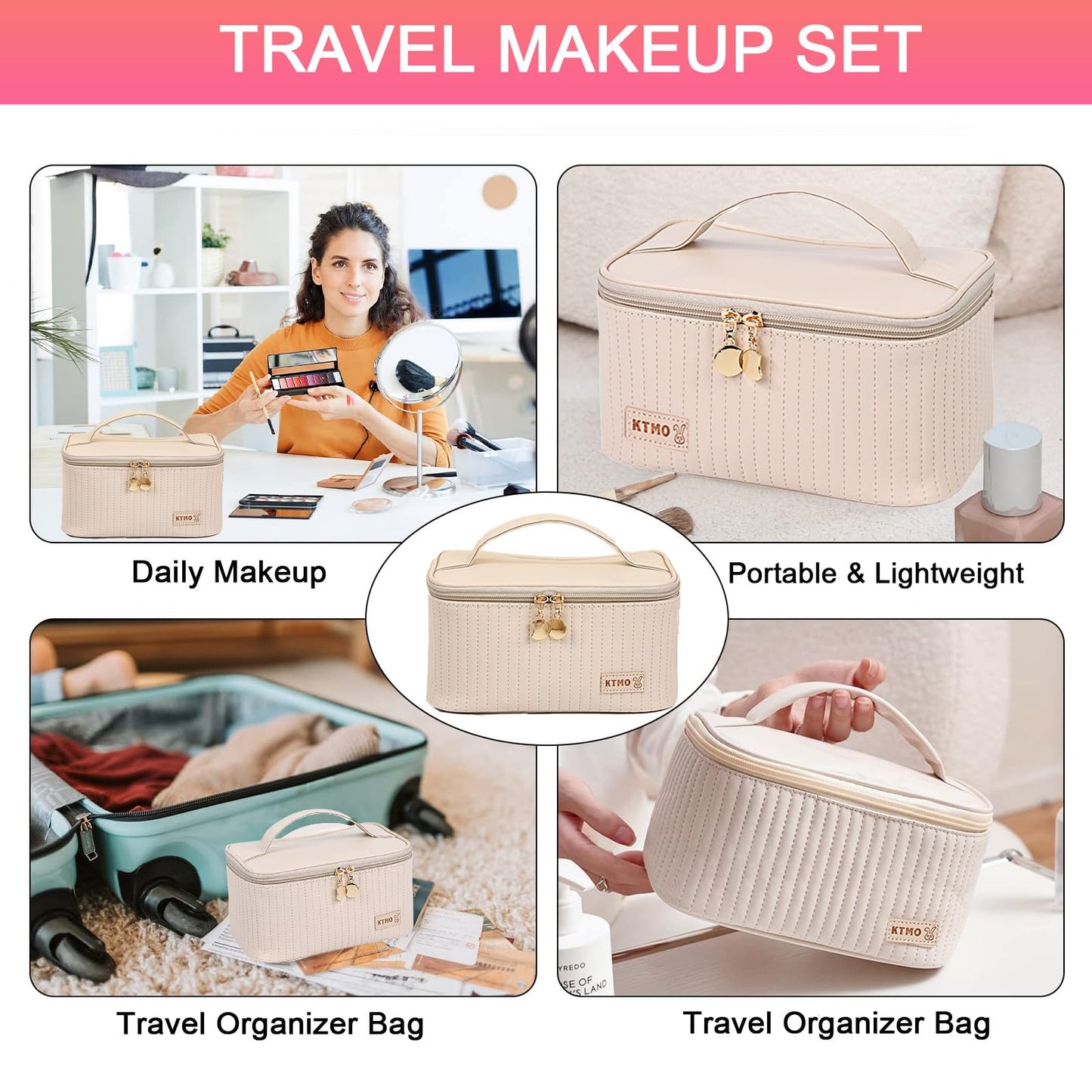All in One Makeup Kit, Makeup Kit for Women Full Kit, Travel Makeup Gift Set for Women, Teens & Girls, Includes Eyeshadow Lipstick Eyeliner Eyebrow Pencil Brush Set, Beginners and Professionals Alike