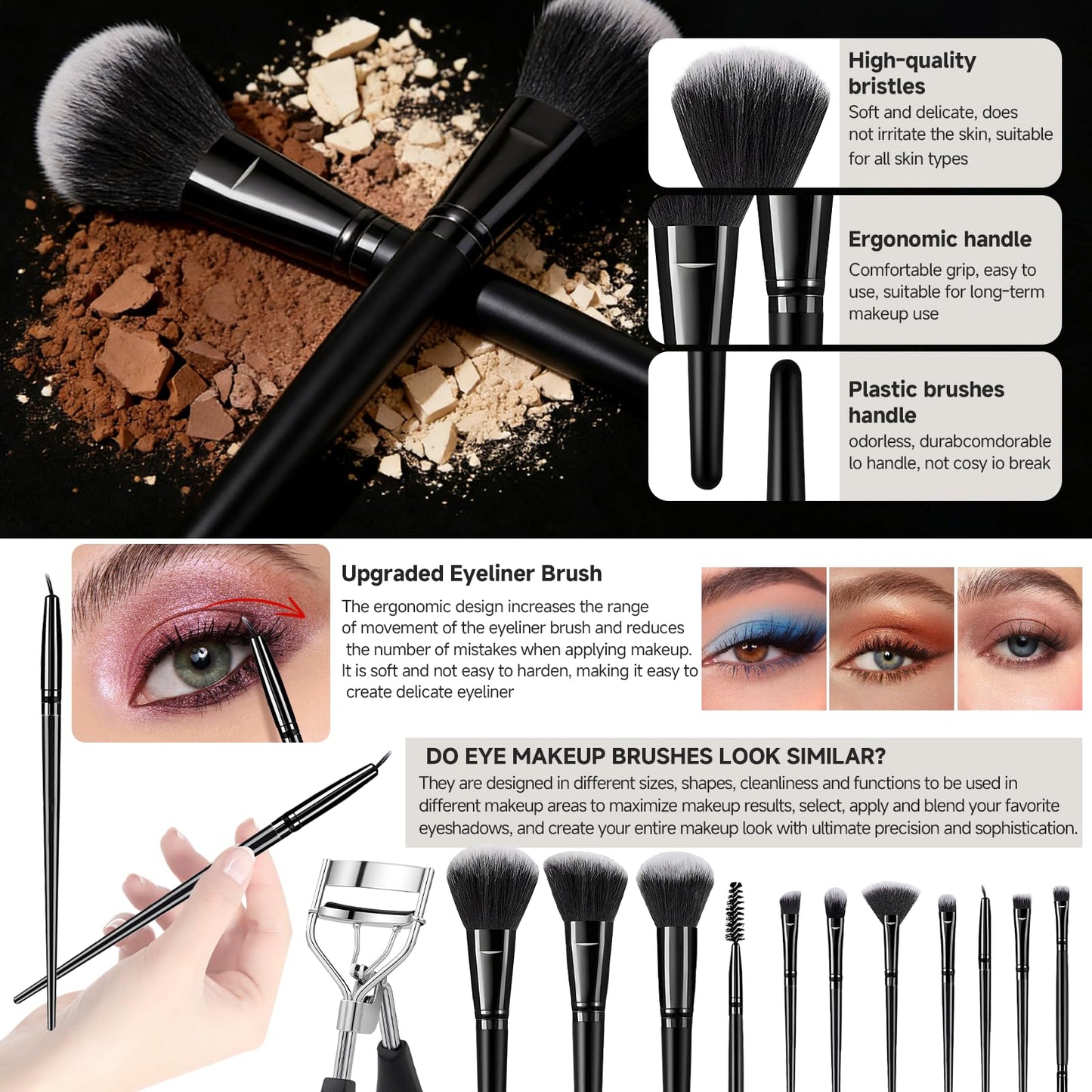 Makeup Brush Set, 62Pcs Makeup Brushes Set Professional, Multi-functional Makeup Brush Sets & Kits with Case Facial Makeup Accessories, Foundation Makeup Brush Kit Eye Make up Brushes & Tools
