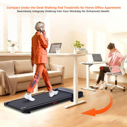 Walking Pad Treadmill with Handle Bar, 2026 Upgrade Portable Under Desk Treadmill for Home Small with Handles, 3.0HP Walking Pad for Home, 0.6-7.6MPH, 350LBS