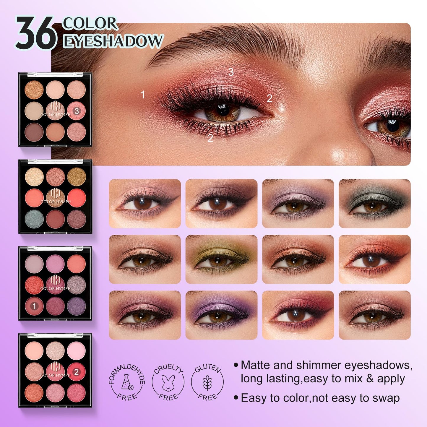 All in one Makeup Kit For Girls Teens, Makeup Set 4 Trays Spacious Space Train Case for Beginner with Eyeshadow Highlighter Lipgloss Blush Contour Concealer Brush Eyeliner Lipbalm